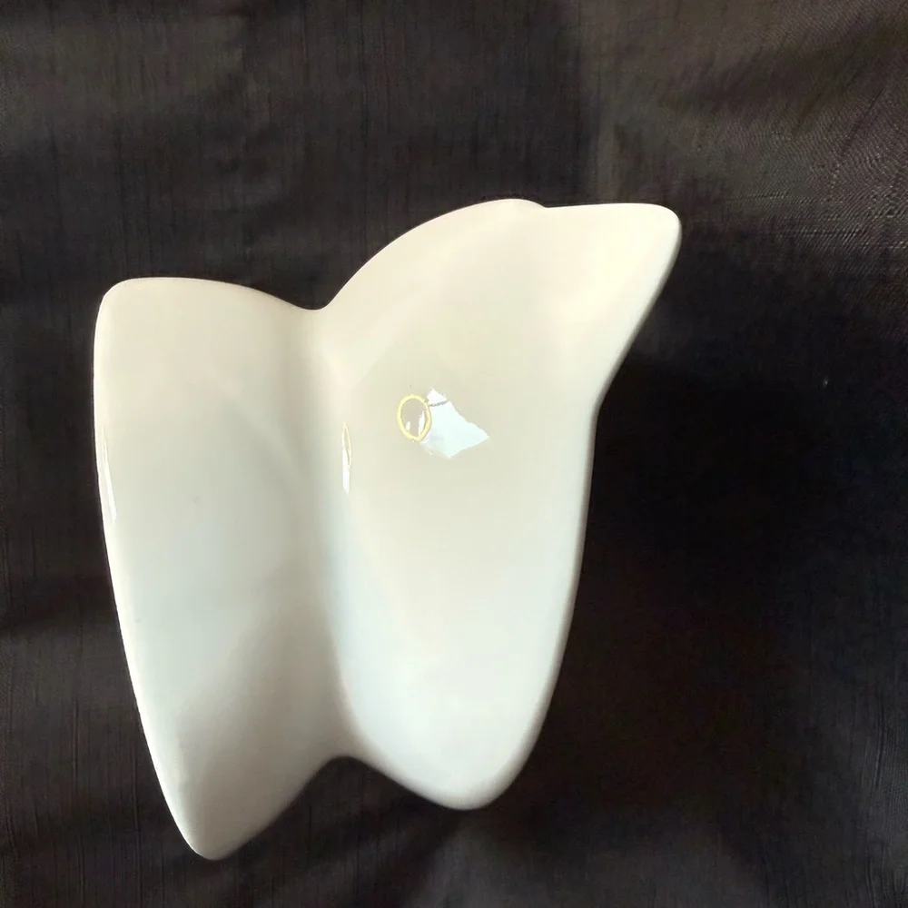 Park Life Designs White Cat Ceramic Dish 1 1/2 Cup
